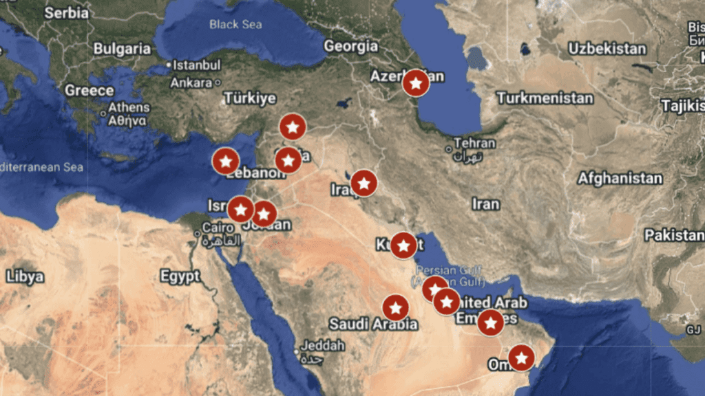 countries affected by iran