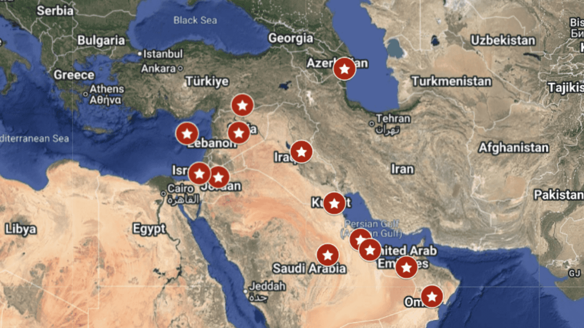 countries affected by iran