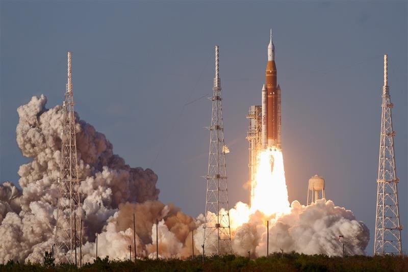 Artemis II launching from Cape Canaveral, Fla. Image courtesy NASA.