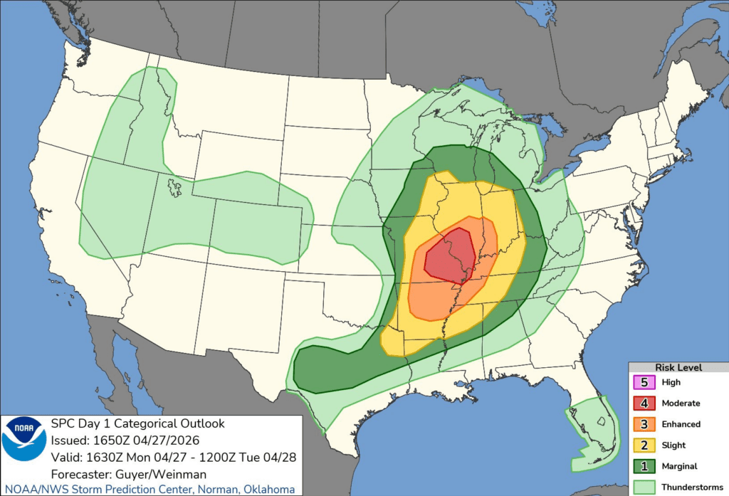 NWS Storm Prediction Center Day 1 Outlook