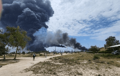 A strike on the Levan refinery in Iran