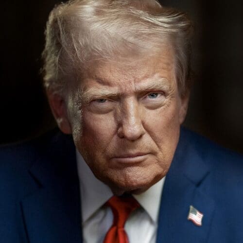 President Donald Trump poses for his official photo